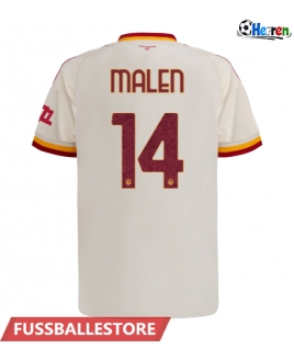 Günstige AS Roma Donyell Malen #14 Auswärtstrikot 2026-27 Kurzarm